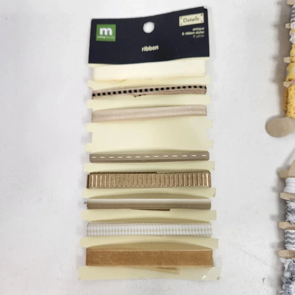 Ribbon Trim Lot Multicolor Lace Pom Pom Ric Rac Assorted Craft Cards Scrapbook